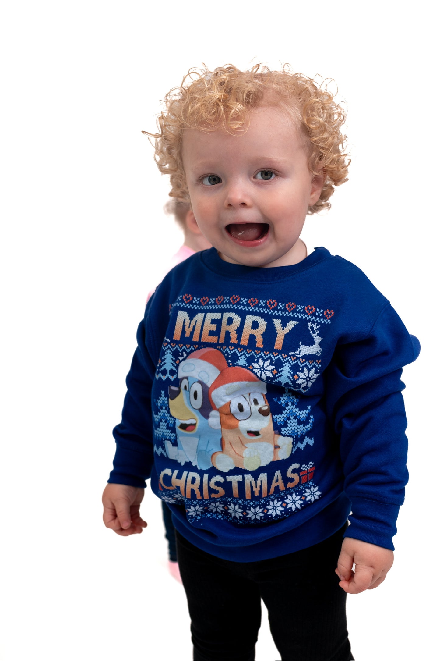 Bluey Knitted Style Children's Christmas T-shirt or Sweatshirt