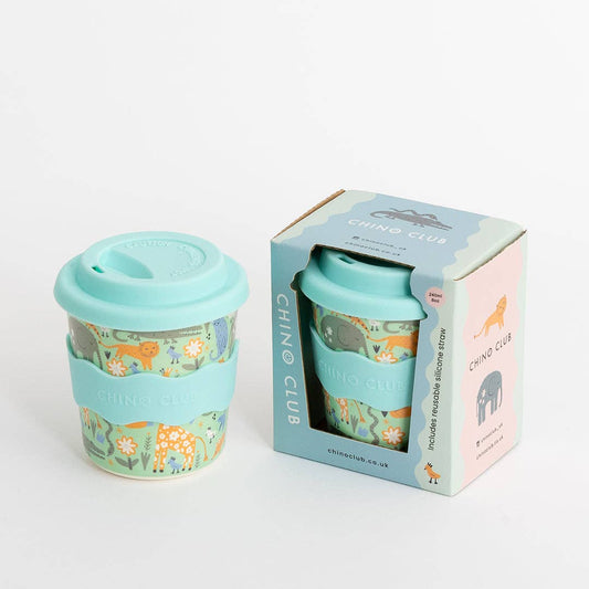 Wild Animal Chino Cup with Straw 8oz