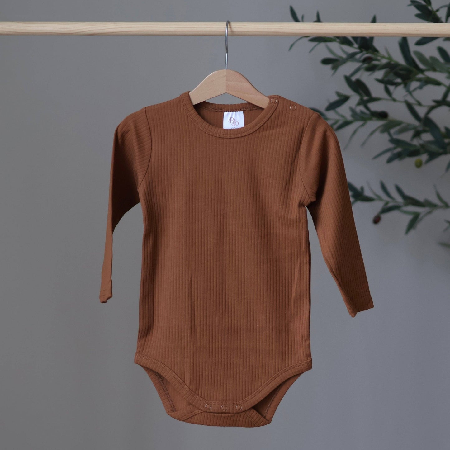 Rust Ribbed Bodysuit