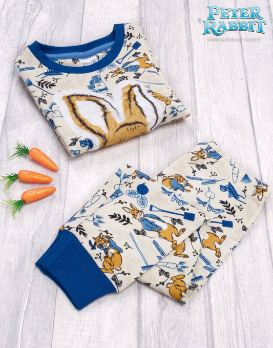 Peter Rabbit Boys Blue Peter Rabbit All-Over Print Long Sleeve Long Leg Pyjama Set
