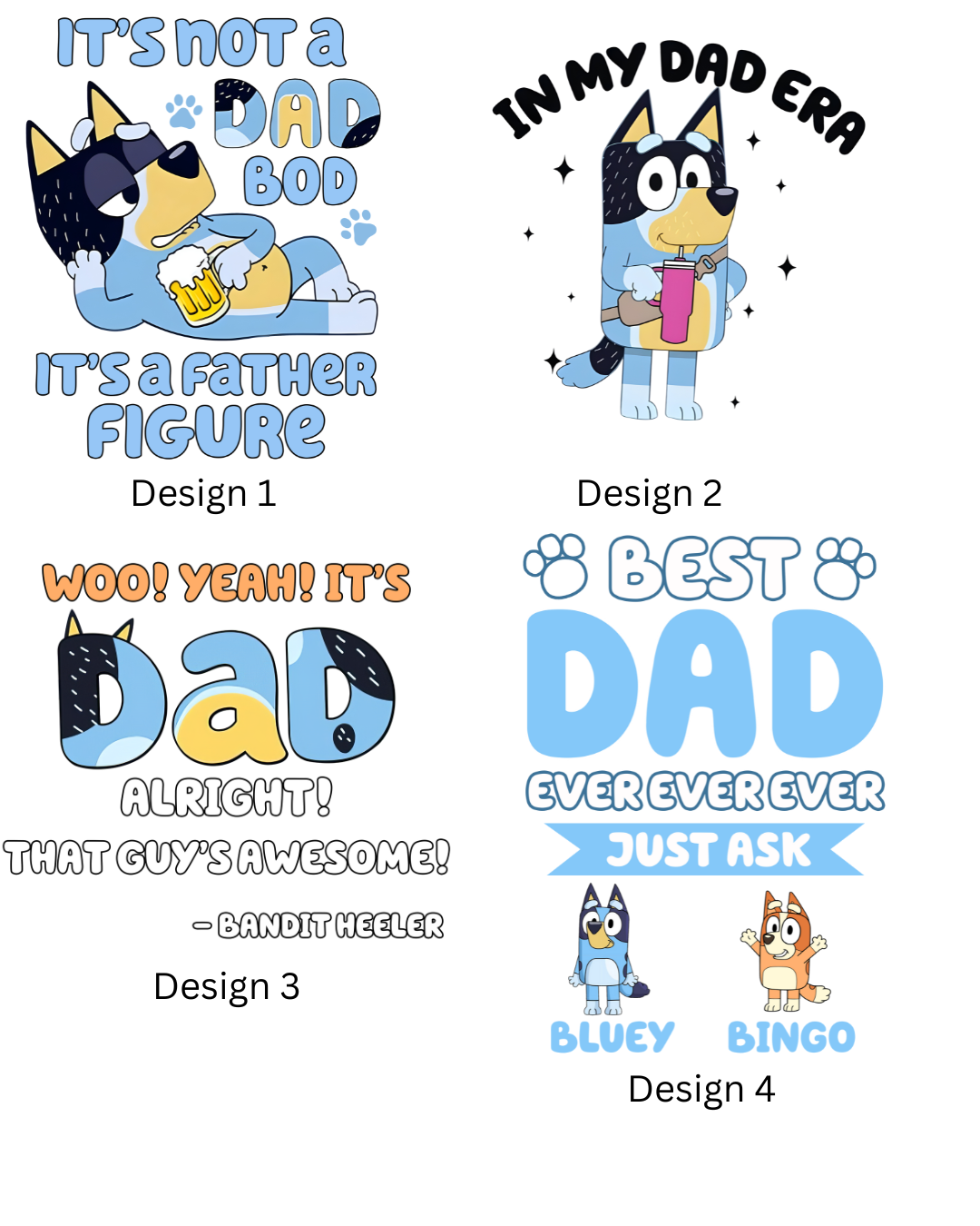 Blueydog Inspired Mens T-shirts - Choose your design