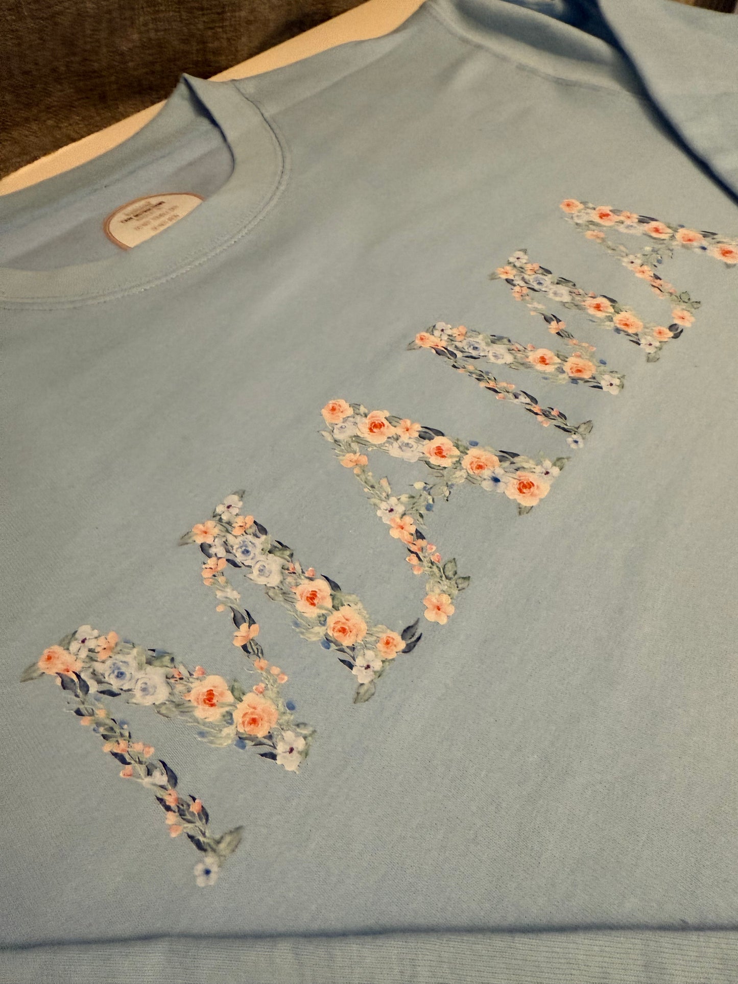 Adult Floral Lettered Sweatshirt