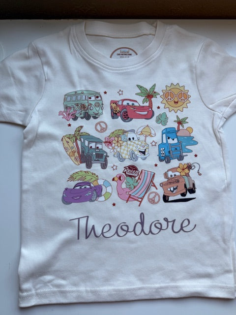 Cars Summer Inspired Shorts Set