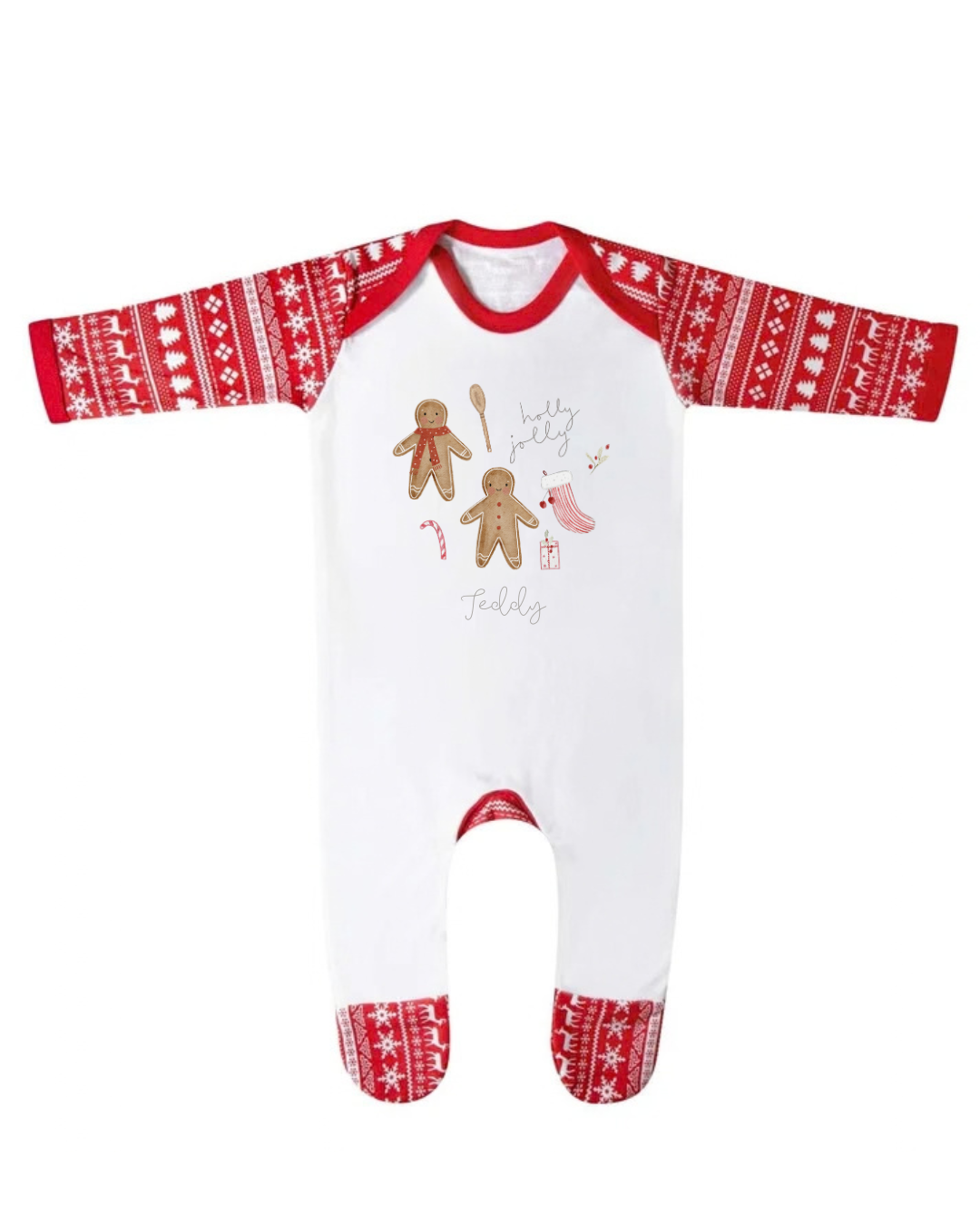 Babies Holly Jolly Matching Sleepsuit