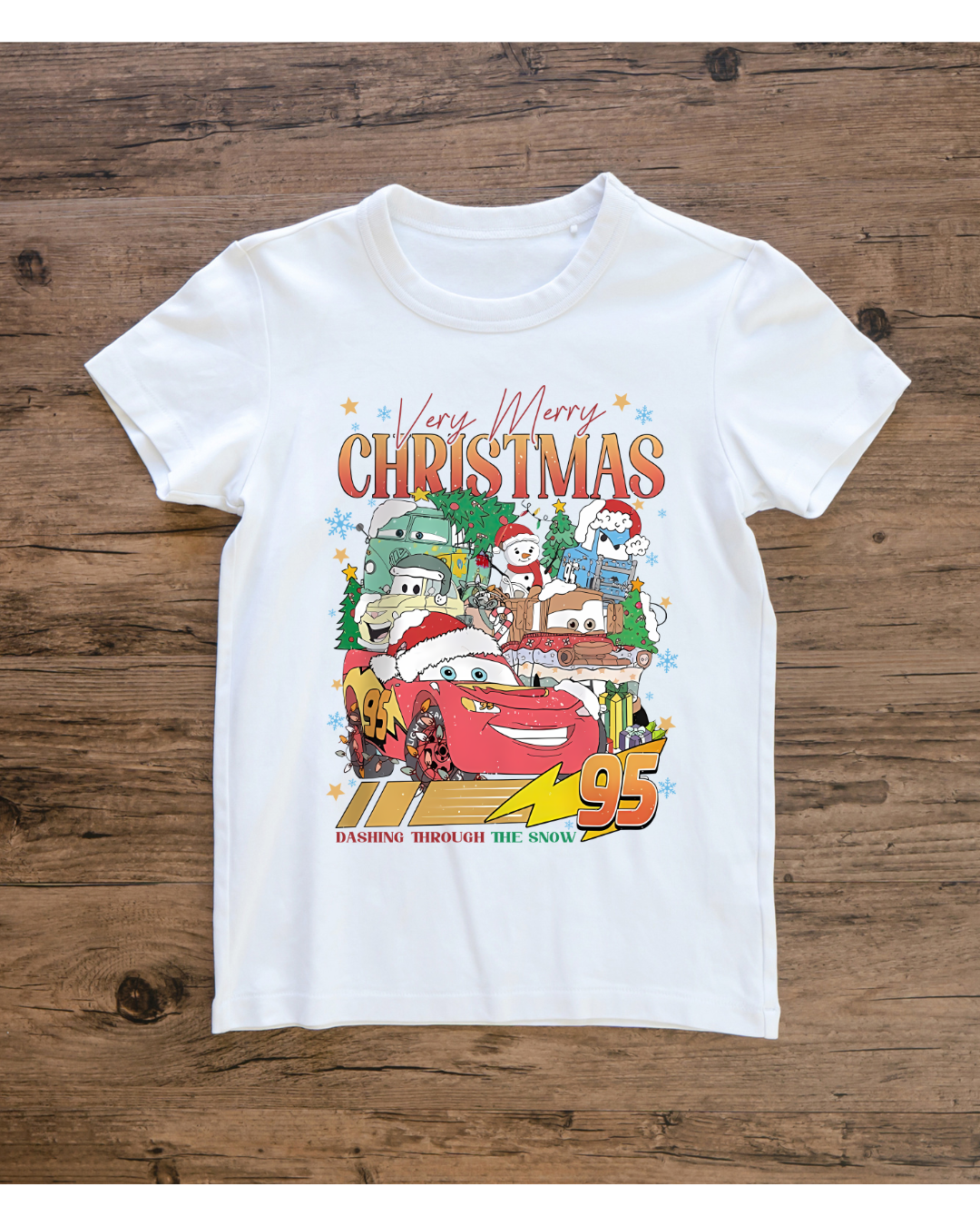 Very Merry '95 Cars Kids Christmas T-shirt or Sweatshirt