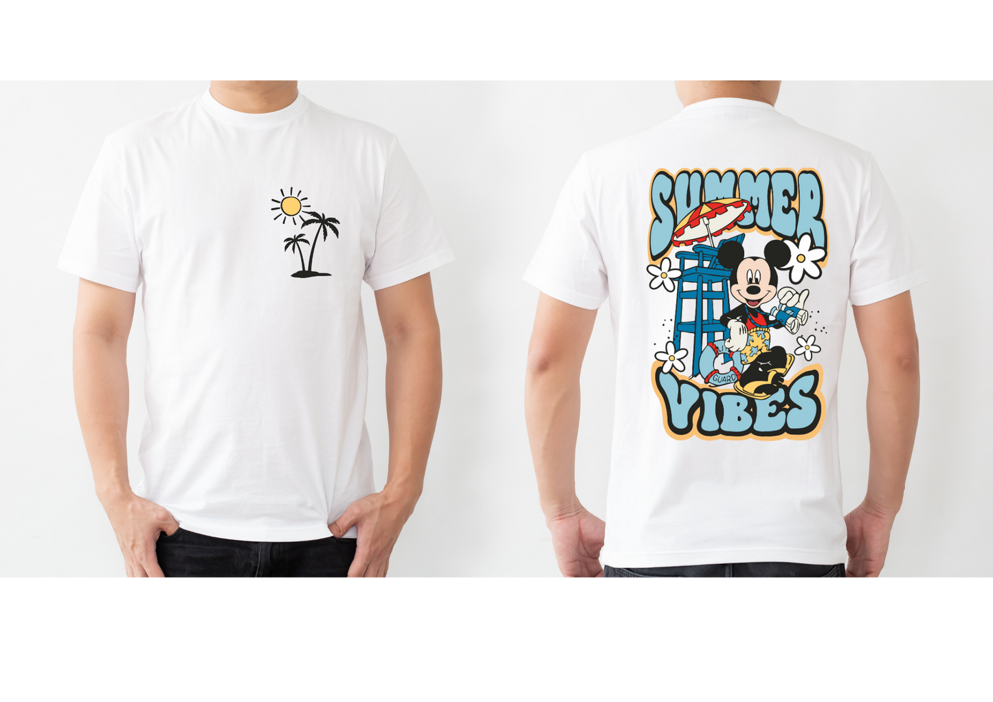 Summer Vibes Blue Mouse inspired T-Shirt