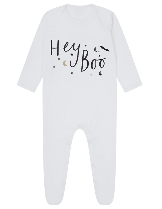 Hey Boo Baby Sleepsuit or Vest