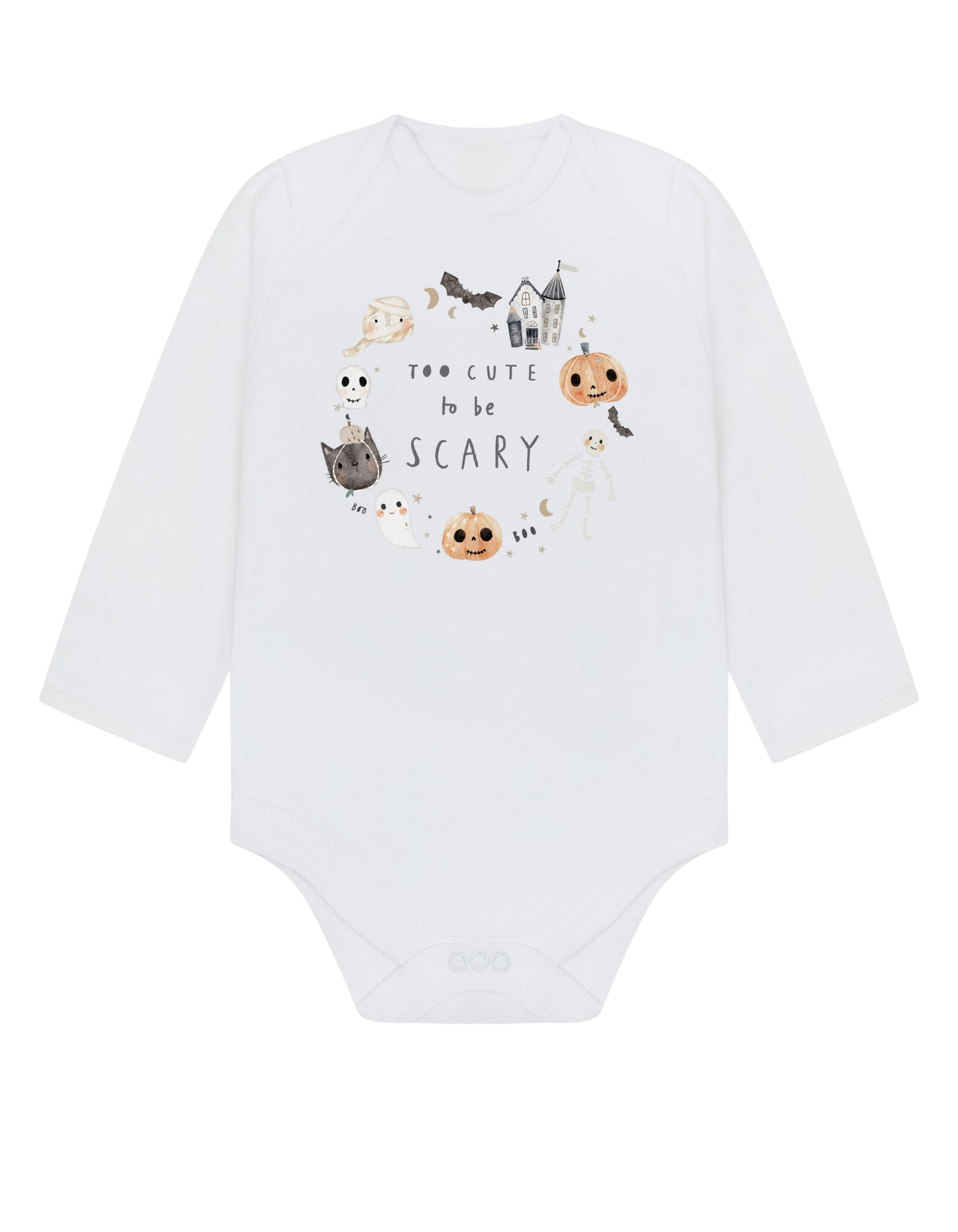 Too Cute to be Scary Baby Sleepsuit or Vest
