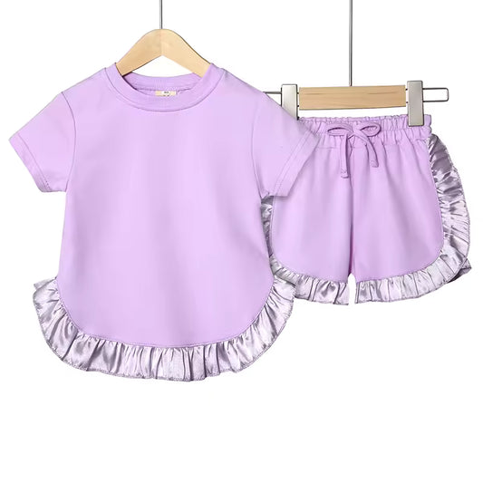 SALE Frill Edged Shorts Set - Multiple Colours Available