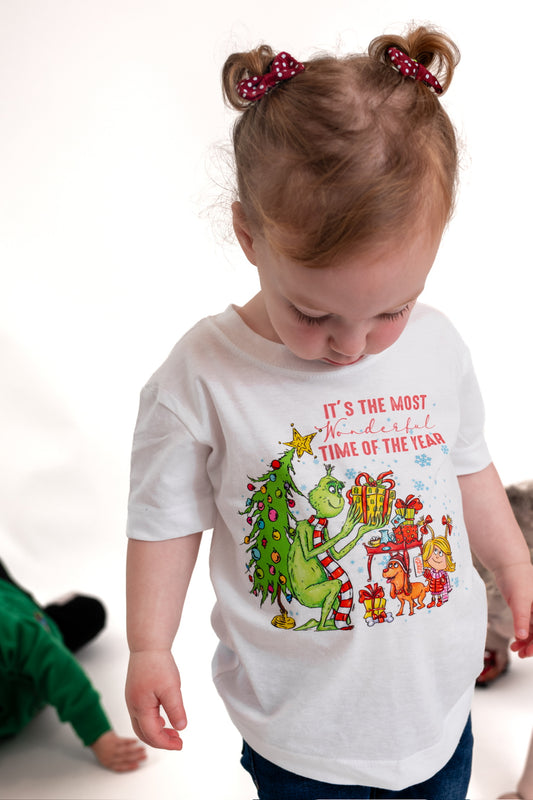 Wonderful Time Grinch Children's Christmas T-shirt or Sweatshirt