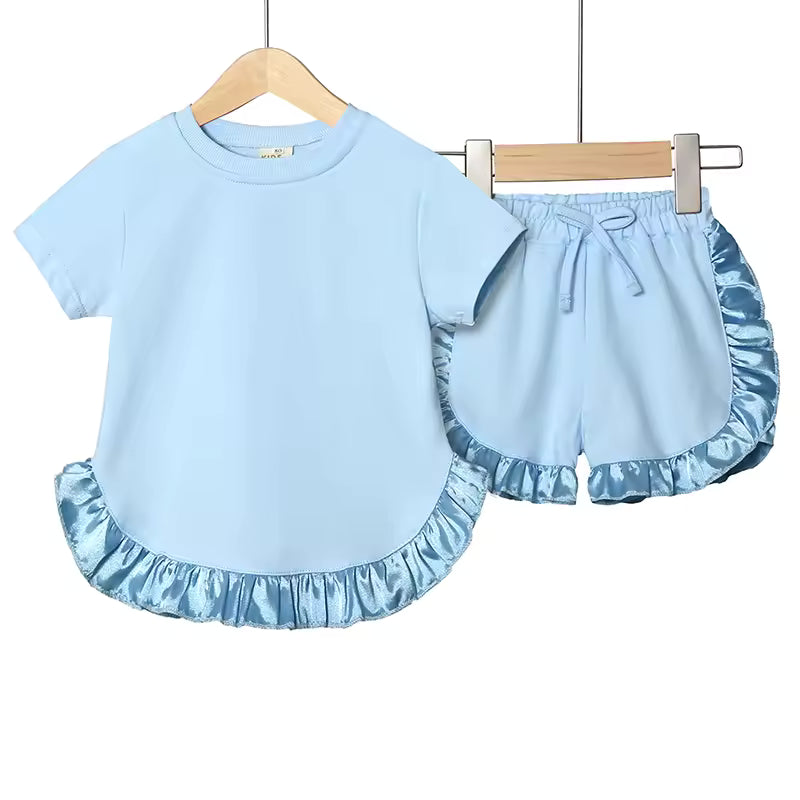 SALE Frill Edged Shorts Set - Multiple Colours Available