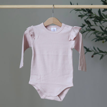 Vintage Pink Frill Bodysuit