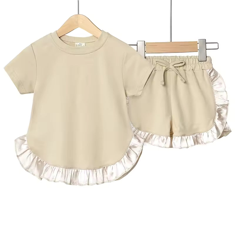 SALE Frill Edged Shorts Set - Multiple Colours Available