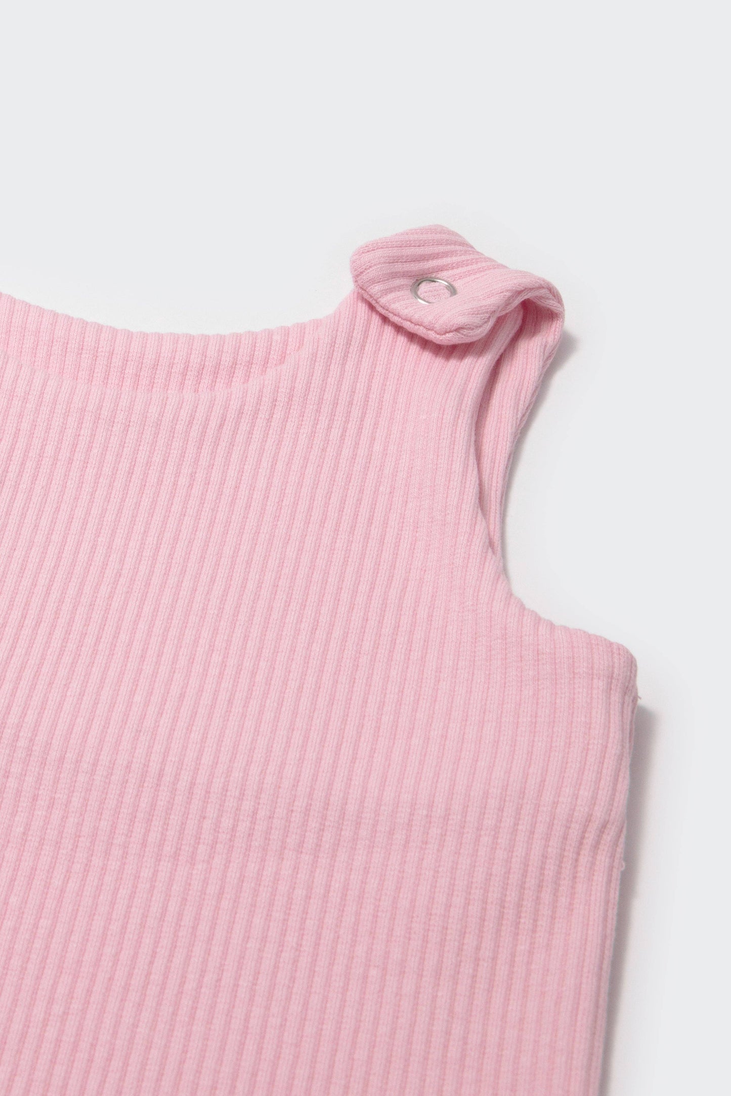 Sweet Pink Dungarees Romper |  Embroidery Available
