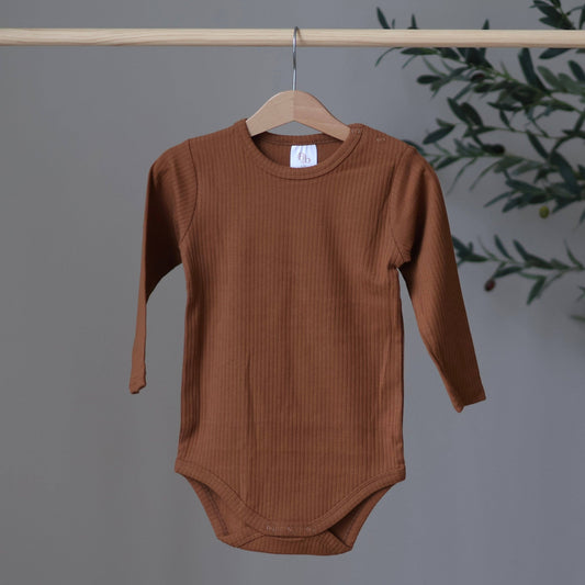 Rust Ribbed Bodysuit