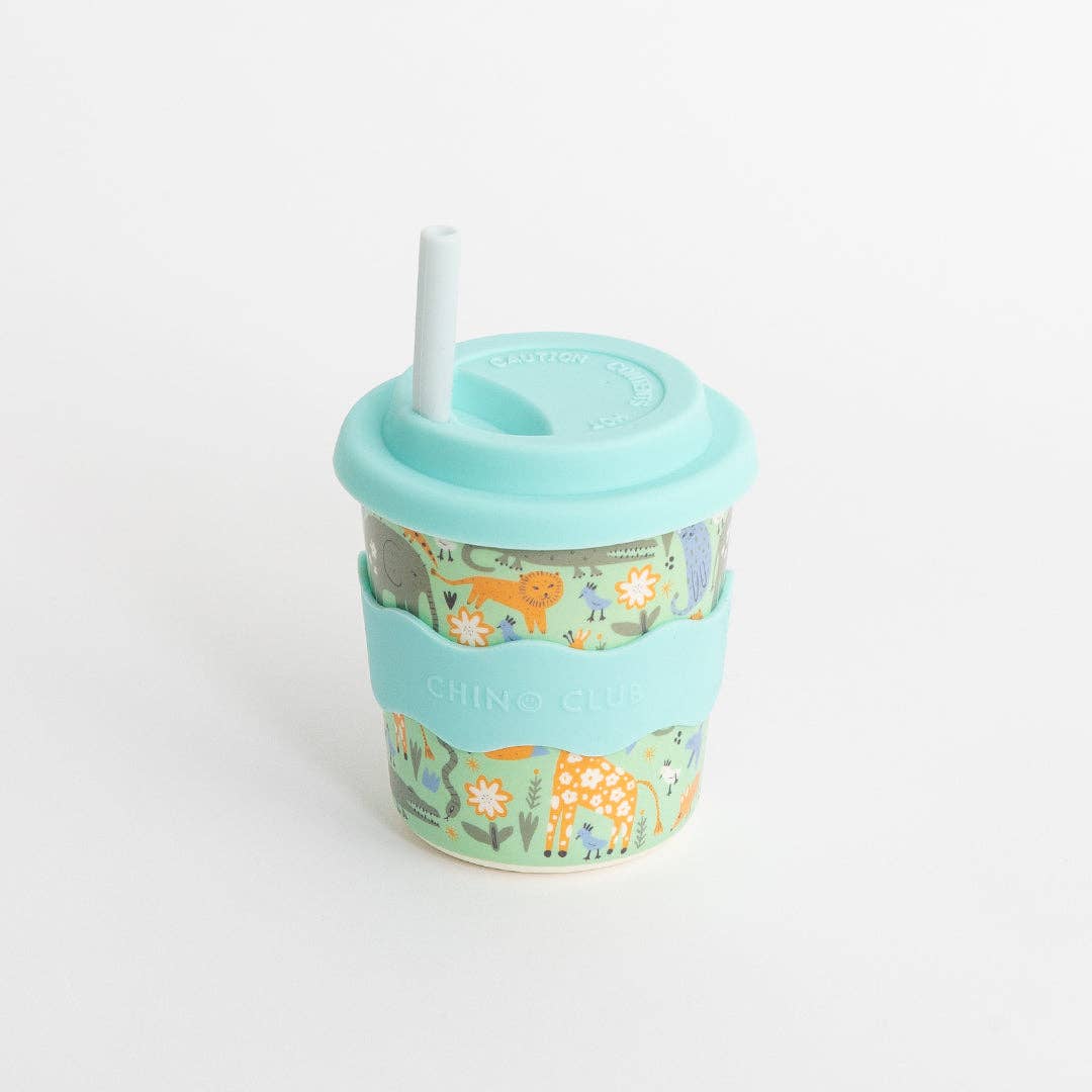 Wild Animal Chino Cup with Straw 8oz
