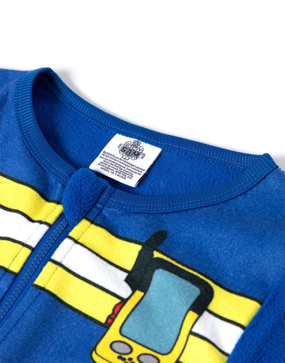 Fireman Sam Boys Blue Fire Suit Uniform Onesie