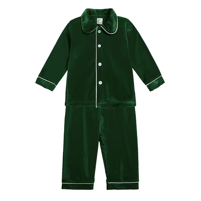 Embroidered Velvet Pyjamas