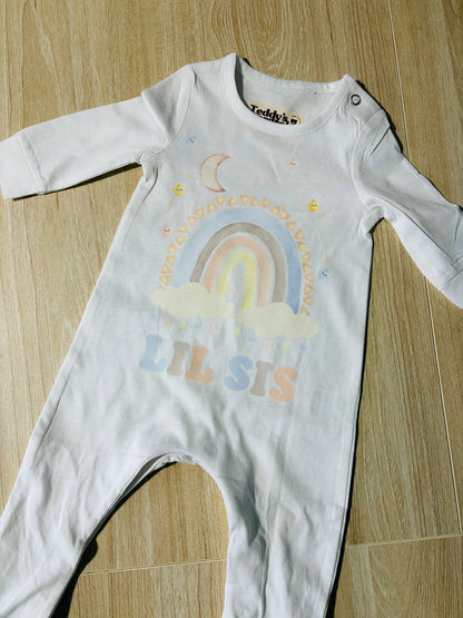 Matching Sibling Babygrow Lil Sis/Bro Top