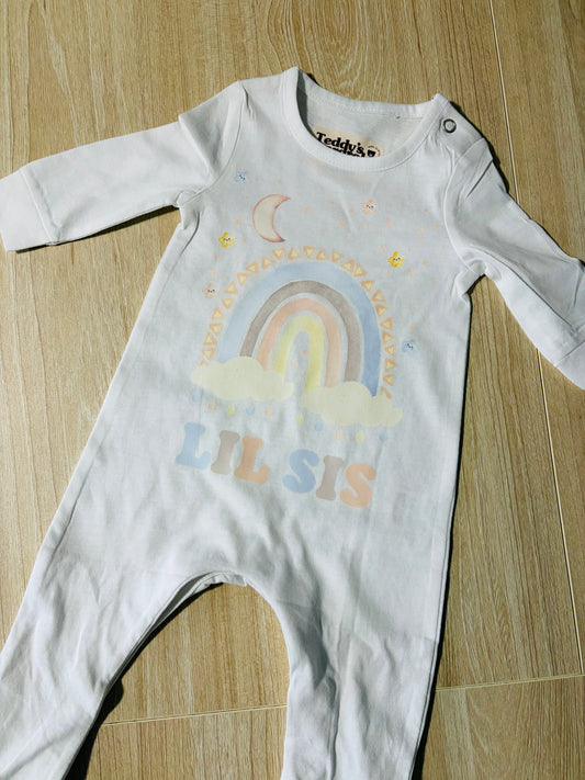 Matching Sibling Babygrow Lil Sis/Bro Top
