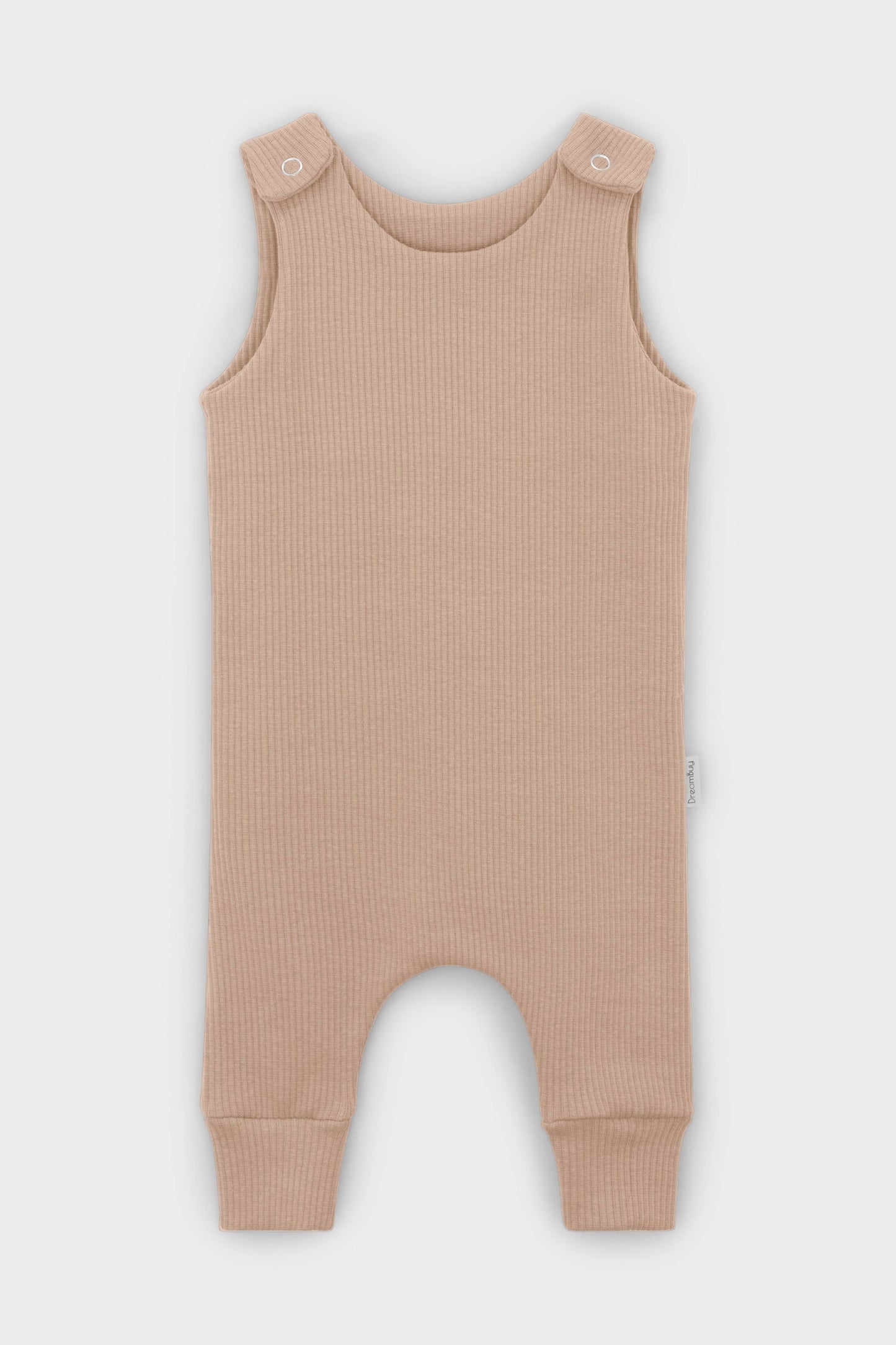 Velvet Mocha Dungarees Romper |  Embroidery Available