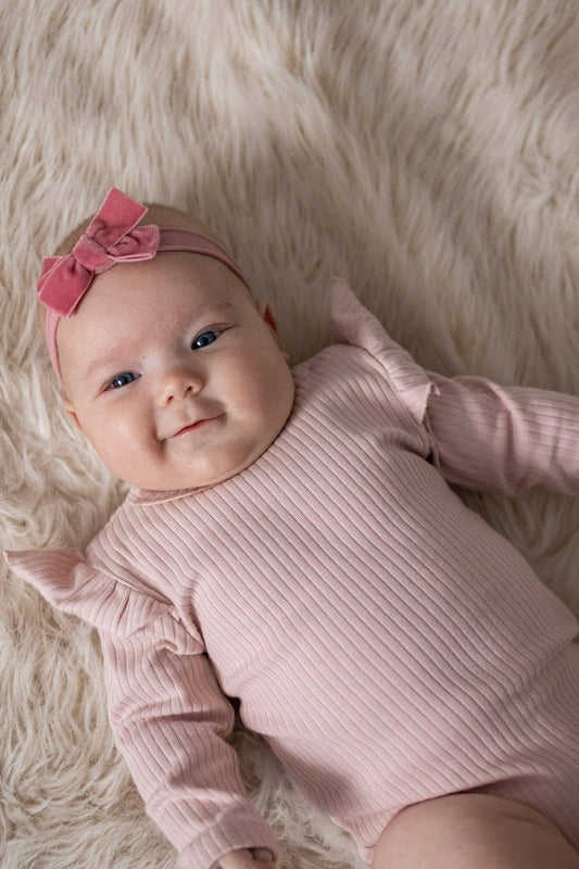 Vintage Pink Frill Bodysuit
