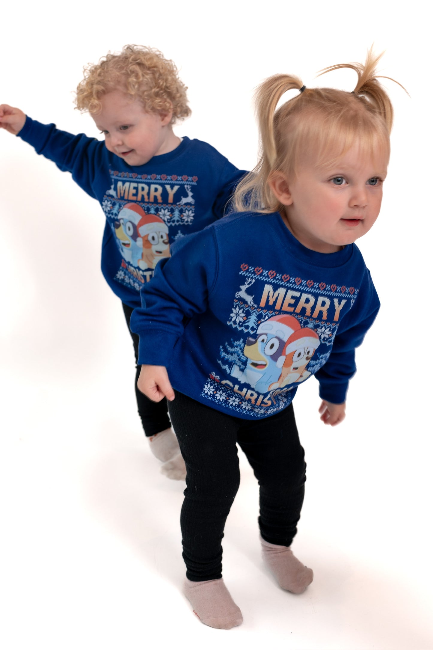Bluey Knitted Style Children's Christmas T-shirt or Sweatshirt