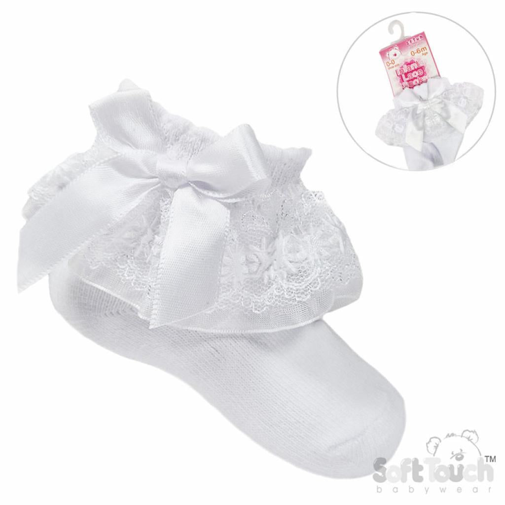 White Frill Baby Socks
