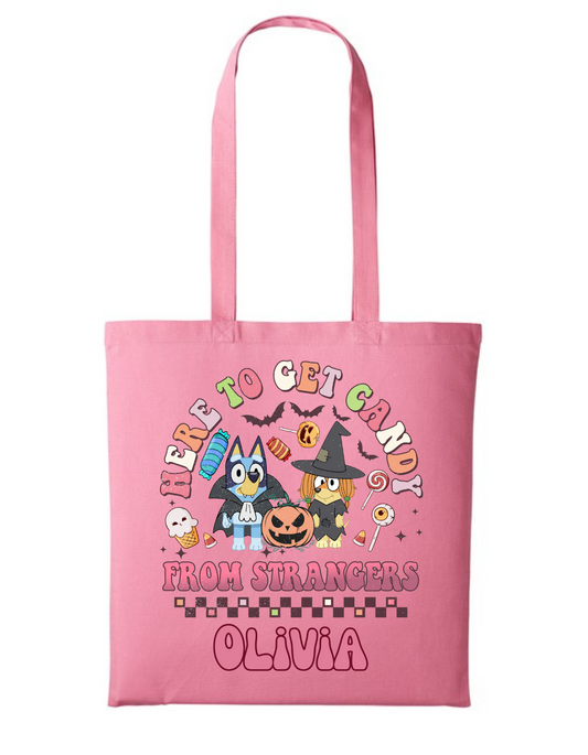 Blueydog Inspired Candy Trick or Treat Bag Choose your colour