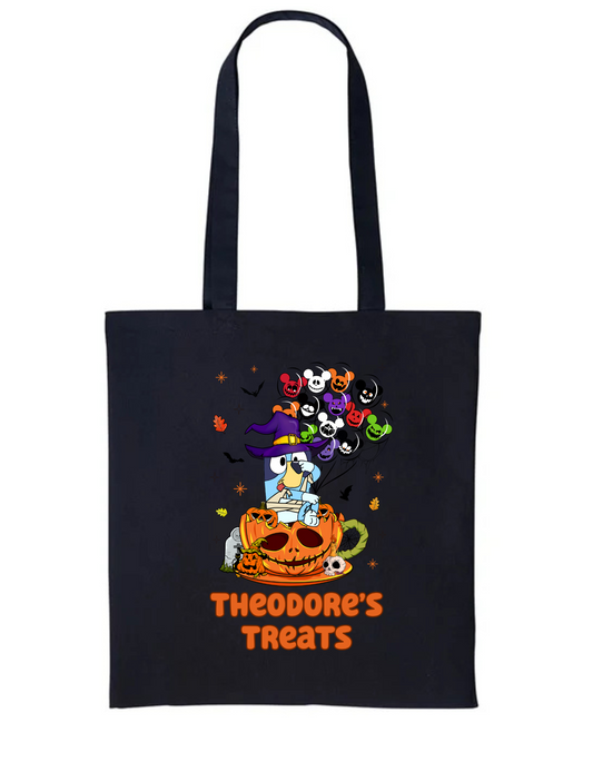 Blueydog Inspired Pumpkin Trick or Treat Bag Choose your colour