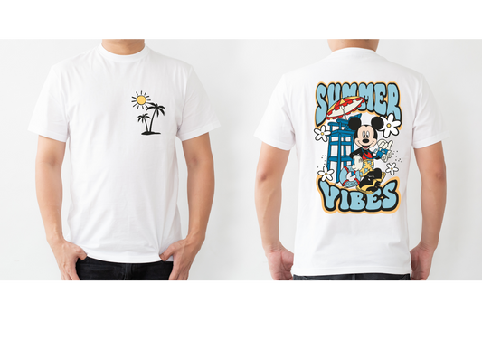 Summer Vibes Blue Mouse inspired T-Shirt