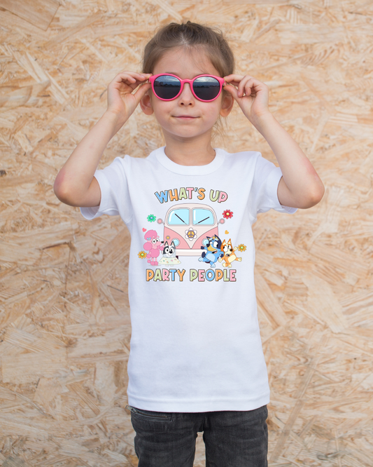 Party People Blue dog Inspired T Shirt