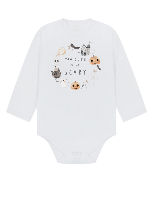 Too Cute to be Scary Baby Sleepsuit or Vest