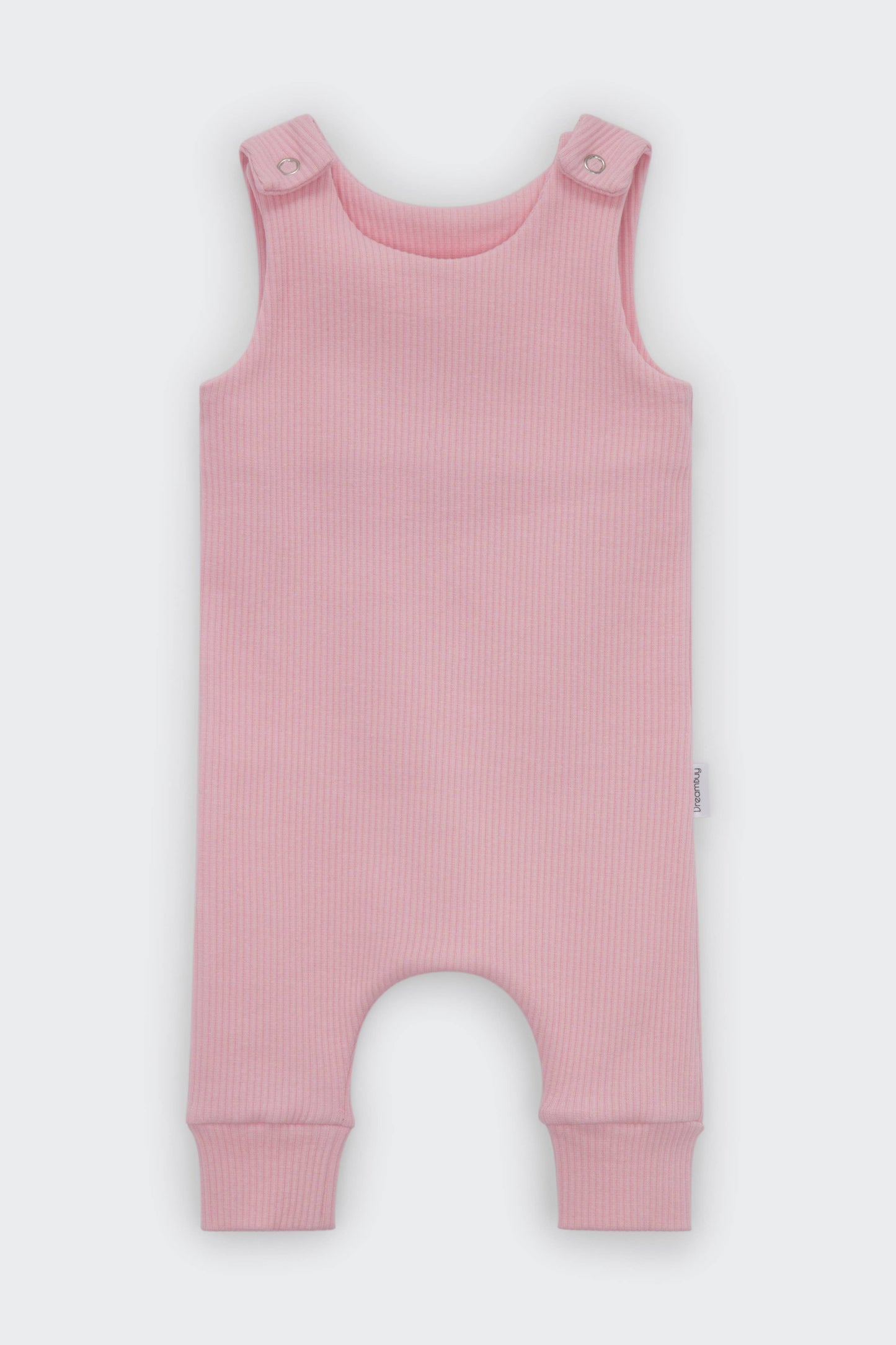Sweet Pink Dungarees Romper |  Embroidery Available