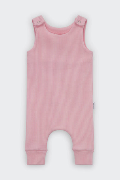 Sweet Pink Dungarees Romper |  Embroidery Available