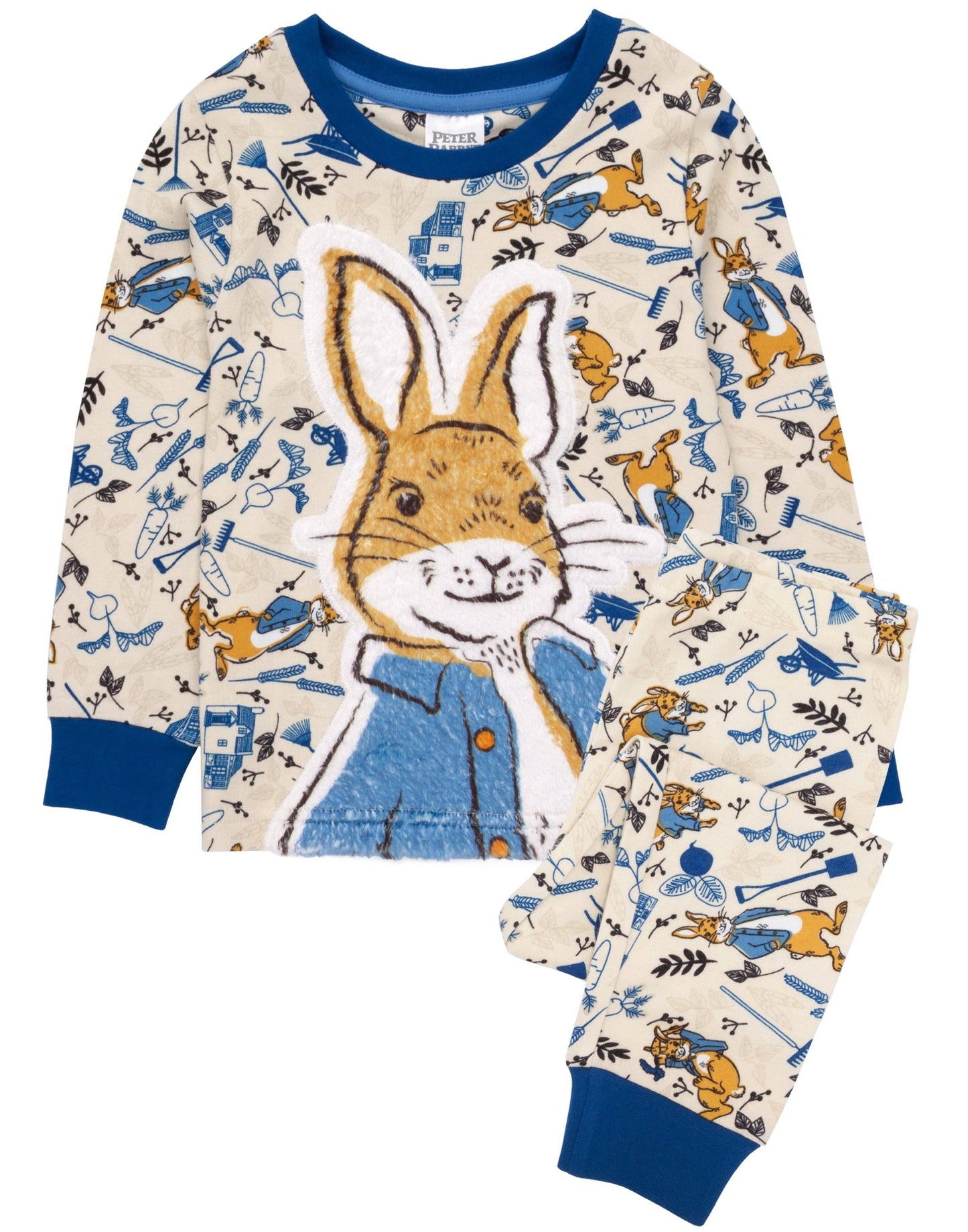 Peter Rabbit Boys Blue Peter Rabbit All-Over Print Long Sleeve Long Leg Pyjama Set