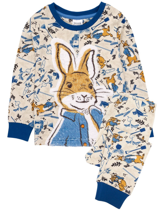 Peter Rabbit Boys Blue Peter Rabbit All-Over Print Long Sleeve Long Leg Pyjama Set