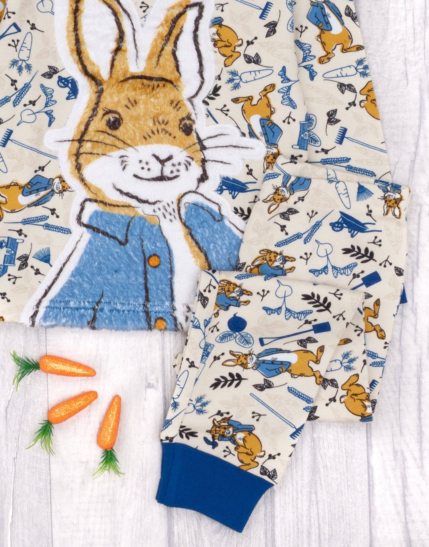 Peter Rabbit Boys Blue Peter Rabbit All-Over Print Long Sleeve Long Leg Pyjama Set