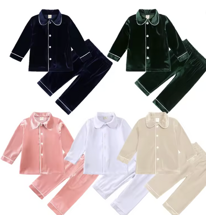 Embroidered Velvet Pyjamas